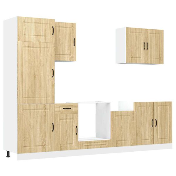 vidaXL Set dulap de bucătărie din 7 piese &bdquo;Kalmar&rdquo; lemn stejar Sonoma