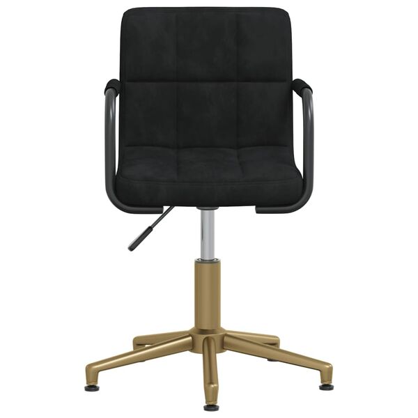 vidaXL Scaune de bucătărie pivotante, 4 buc., negru, catifea