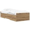 vidaXL Cadru de pat cu depozitare Stejar artizanal 80 x 200 cm