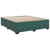 vidaXL Pat box spring cu saltea, verde &icirc;nchis, 200x200 cm, catifea