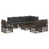 vidaXL Set de canapele pentru grădină 9 pcs Gri și gri &icirc;nchis