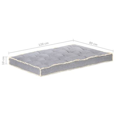 vidaXL Pernă pentru canapea din paleți, antracit, 120 x 80 x 10 cm