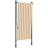 vidaXL Jaluzea rulou de exterior portocaliu/alb 120x270 cm textil/oțel