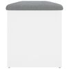 vidaXL Bancă de depozitare albă 102x42x45 cm, lemn stratificat