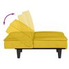 vidaXL Canapea extensibilă, galben, catifea