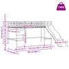 vidaXL Cadru de pat loft pentru copii cu tobogan Negru și antracit