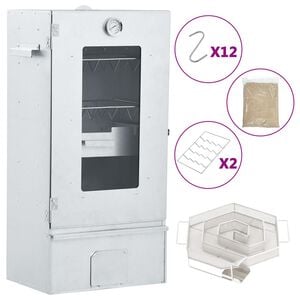 vidaXL Afumătoare cuptor/grătar, generator fum rece, oțel galvanizat