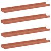 vidaXL Raft de perete 4 buc. Roșu 60 x 9 x 3 cm Lemn prelucrat