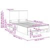 vidaXL Cadru de pat cu headboard Lemn vechi 135 x 190 cm Lemn compozit