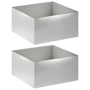 vidaXL Vază pentru Grădină 2 buc. Argintiu 80 x 80 x 40 cm