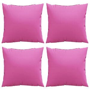 vidaXL Perne decorative 4 pcs Roz 50 x 50 cm Material din poliester