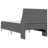 vidaXL Cadru de pat cu saltea Gri &icirc;nchis 90 x 200 cm Poliester