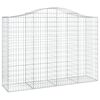 vidaXL Coșuri gabion arcuite 20 buc, 200x50x140/160cm, fier galvanizat