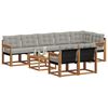 vidaXL Set de canapele de exterior 9 pcs Gri natural și deschis