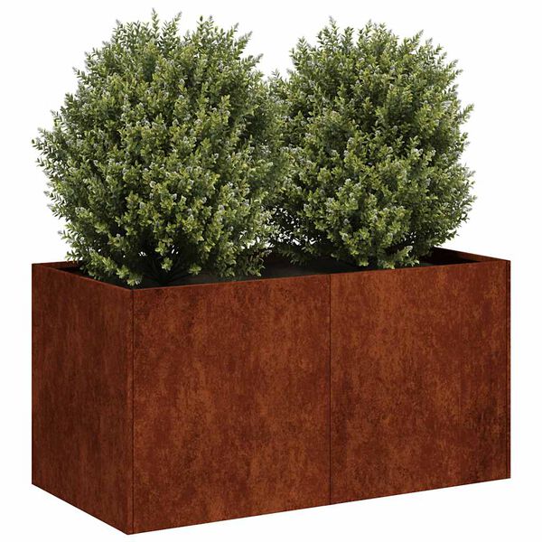 vidaXL Jardinieră Rusty 80x40x40 cm Oțel pentru intemperii