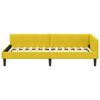 vidaXL Cadru de pat colțar cu headboard Galben 100 cm x 200 cm Catifea