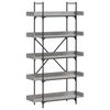 vidaXL Bibliotecă 5 niveluri gri sonoma 100x33x180,5 cm lemn compozit