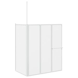 vidaXL Paravan cadă duș &icirc;n formă de L 70x120x137 cm 4 panouri pliabil