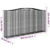 vidaXL Coșuri gabion arcuite, 6 buc 400x50x200/220 cm, fier galvanizat