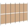 vidaXL Paravan cu 6 panouri Bej 300 x 200 cm Țesătură