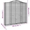 vidaXL Coșuri gabion arcuite 13 buc, 200x30x180/200cm, fier galvanizat