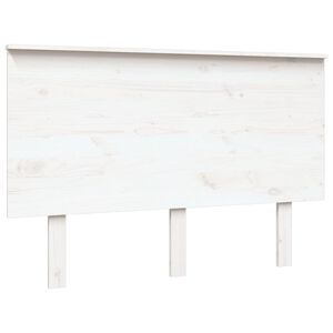 vidaXL Tăblie de pat, alb, 124x6x82,5 cm, lemn masiv de pin
