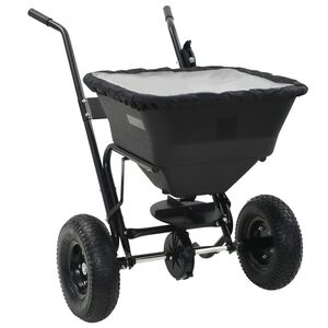 vidaXL Utilaj de &icirc;mprăștiat sare, 106x73x76 cm, PVC și oțel, 45 L