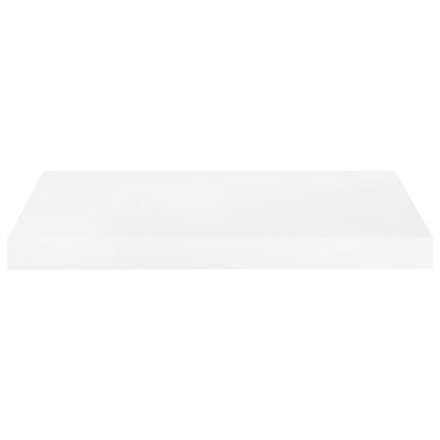 vidaXL Raft de perete suspendat, alb extralucios, 50x23x3,8 cm, MDF