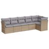 vidaXL Set canapele de grădină cu perne, 6 piese, bej, poliratan