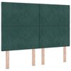 vidaXL Pat cu arcuri cu saltea Verde &icirc;nchis 200 x 140 cm Poliester