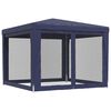 vidaXL Cort de petrecere cu 4 pereți din plasă, albastru, 3x3 m, HDPE