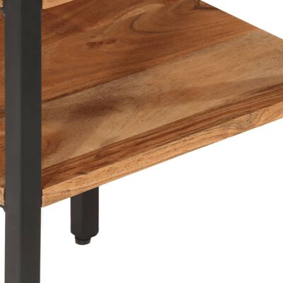 vidaXL Masă laterală, 35x35x45 cm, lemn masiv de acacia și fier