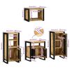 vidaXL Set de mobilier pentru baie 4 pcs Maro Lemn de mango solid