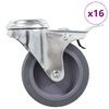 vidaXL Roți pivotante cu gaură pentru șurub, 16 buc., 75 mm