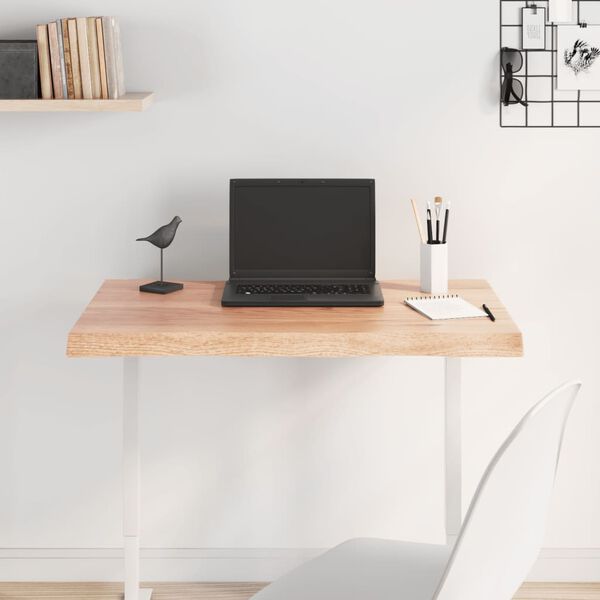 vidaXL Blat masă, 80x60x(2-4) cm, maro, lemn tratat contur organic