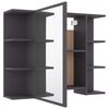 vidaXL Set mobilier baie, 3 piece, gri, lemn prelucrat
