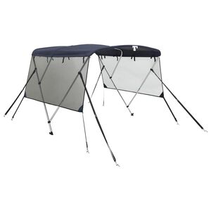 vidaXL Parasolar Bimini 3 arcuri pereți din plasă 183x(137-152)x137 cm