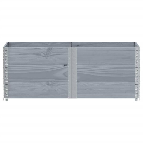 vidaXL Rame pentru paleți 3 buc. gri 150x50 cm lemn masiv de pin
