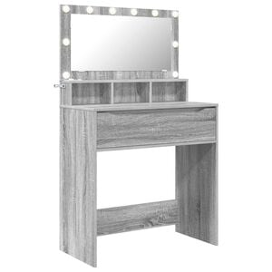 vidaXL Mese de toaletă pentru dormitor Sonoma gri 80 x 39,5 x 135 cm