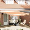 vidaXL Cortina Retractabilă Galben și Roșu 400 &times; 300 cm Stofă și Metal