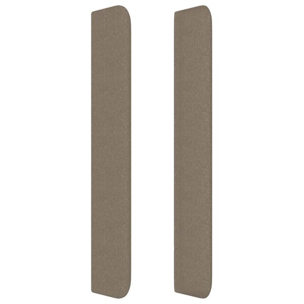 vidaXL Tăblie de pat cu aripioare gri taupe 93x16x118/128 cm textil