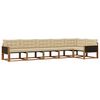 vidaXL Set de canapele de exterior cu pernă 6 pcs Natural și Bej