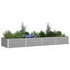vidaXL Jardinieră Gri deschis 195 x 100 x 45 cm Oțel Galvanizat
