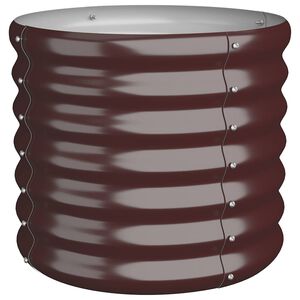 vidaXL Jardinieră grădină maro 40x40x36 cm oțel galvanizat