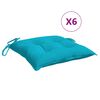 vidaXL Perne de scaun, 6 buc., turcoaz, 40 x 40 x 7 cm, textil