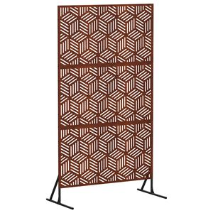 vidaXL Ecran de intimitate 100 x 50 x 180 cm Ruginit