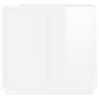 vidaXL Servantă, alb extralucios, 80x34x75 cm, lemn prelucrat
