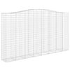 vidaXL Coșuri gabion arcuite, 8 buc, 400x50x220/240cm, fier galvanizat