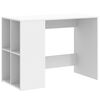 vidaXL Birou, alb, 102x50x75 cm, lemn prelucrat