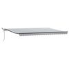 vidaXL Copertină retractabilă automat cu LED, antracit/alb, 500x300 cm